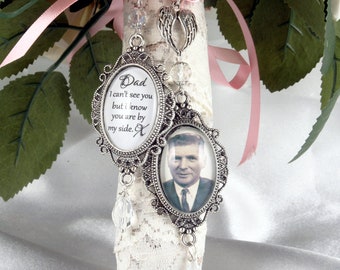 Encanto de ramo de estilo vintage, encanto conmemorativo del ramo de boda, encanto del ramo de novia, memorial de la foto de novia, regalo de despedida de soltera, regalo para la novia