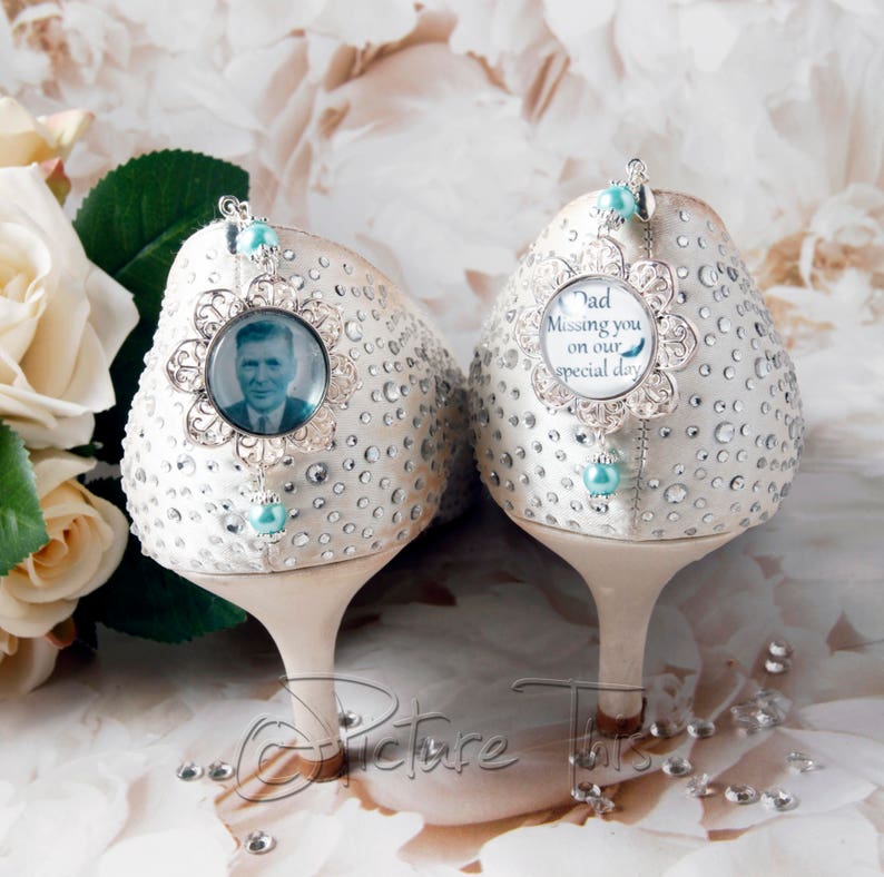 Bridal Shoe Clips Bridal Shoe Charms Custom photo Charm Etsy