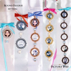 Custom Bouquet charm, Wedding Bouquet charm, Personalised bouquet charm, Double bouquet charm, Triple Bouquet Charm, Memorial Photo Charm. image 4