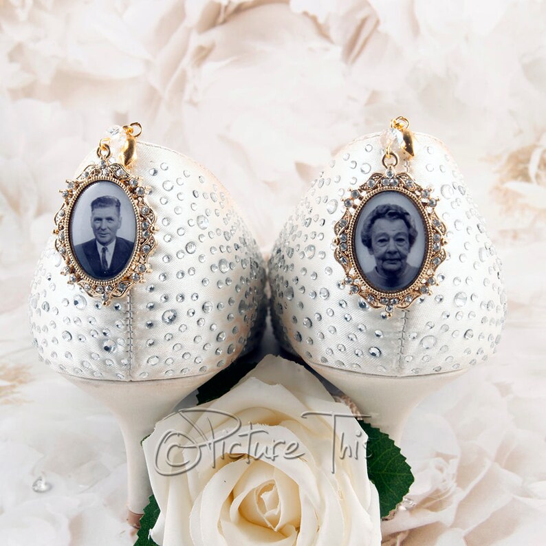 Wedding Shoe Charms Bridal Shoes Photo Charms Angel shoe Etsy