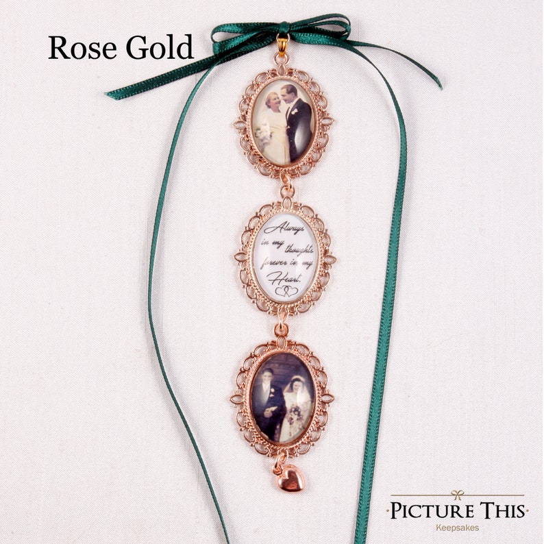 Custom Bouquet Charm Wedding Bouquet Charm Gold Photo Charm Etsy