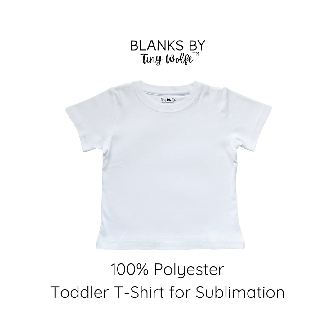 100 POLYESTER Toddler Tshirt, SHORT SLEEVES Shirt, Kids Sublimation Blanks, Blank Children's