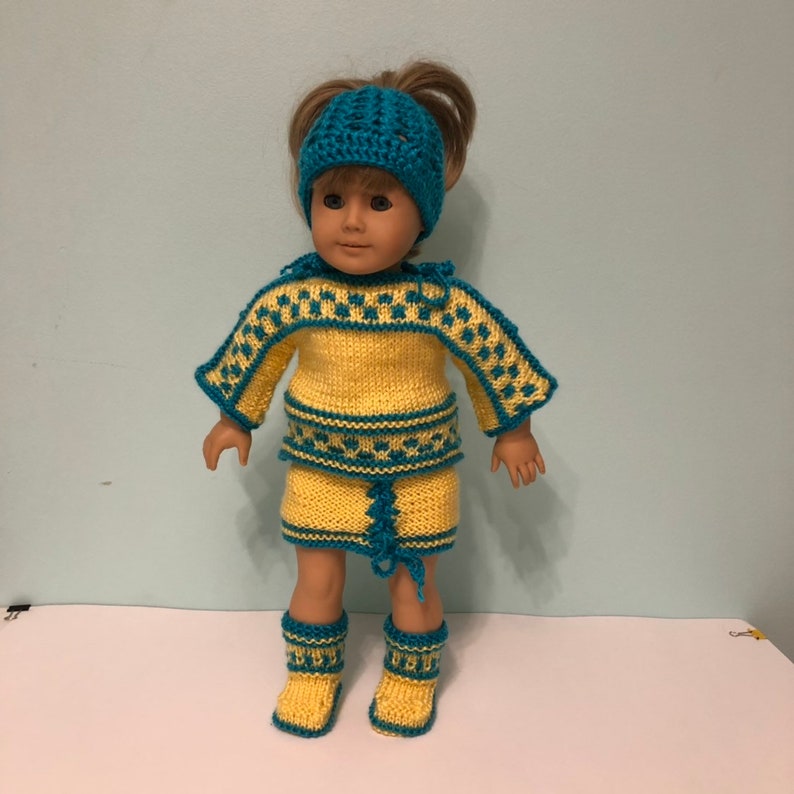 hat and boots American Girl doll clothes scirt Our Generation Outfit for dolls 18 inch My Life American Girl Knitted sweater