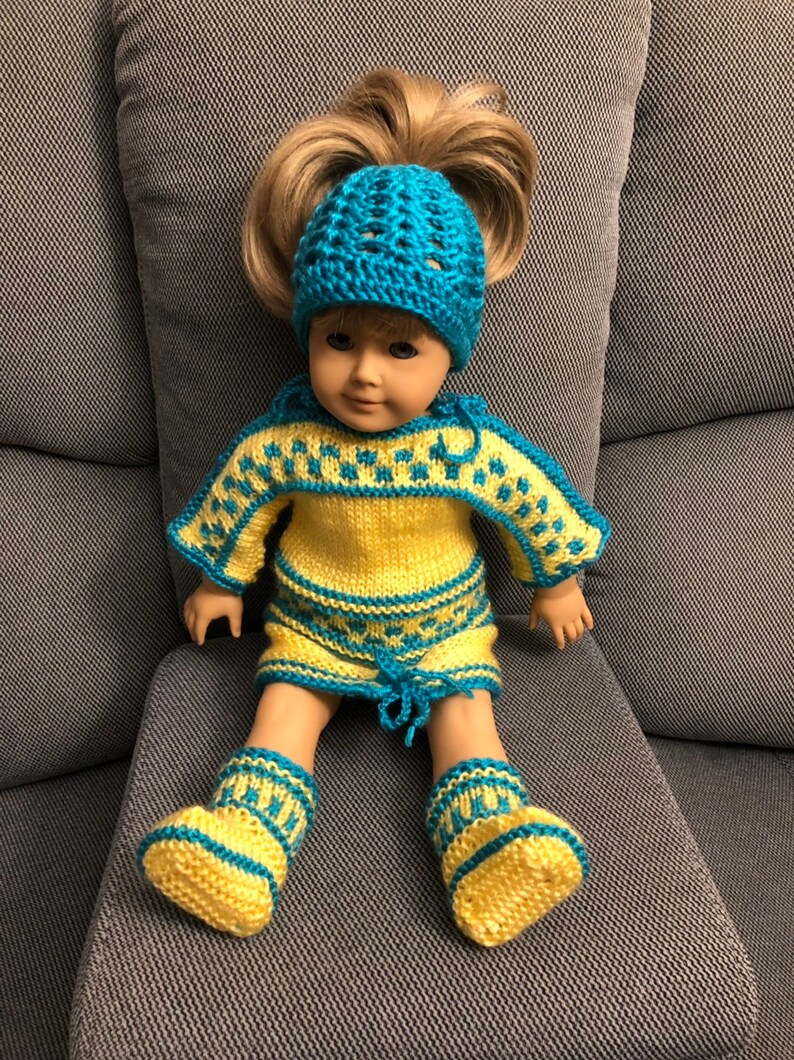 hat and boots American Girl doll clothes scirt Our Generation Outfit for dolls 18 inch My Life American Girl Knitted sweater