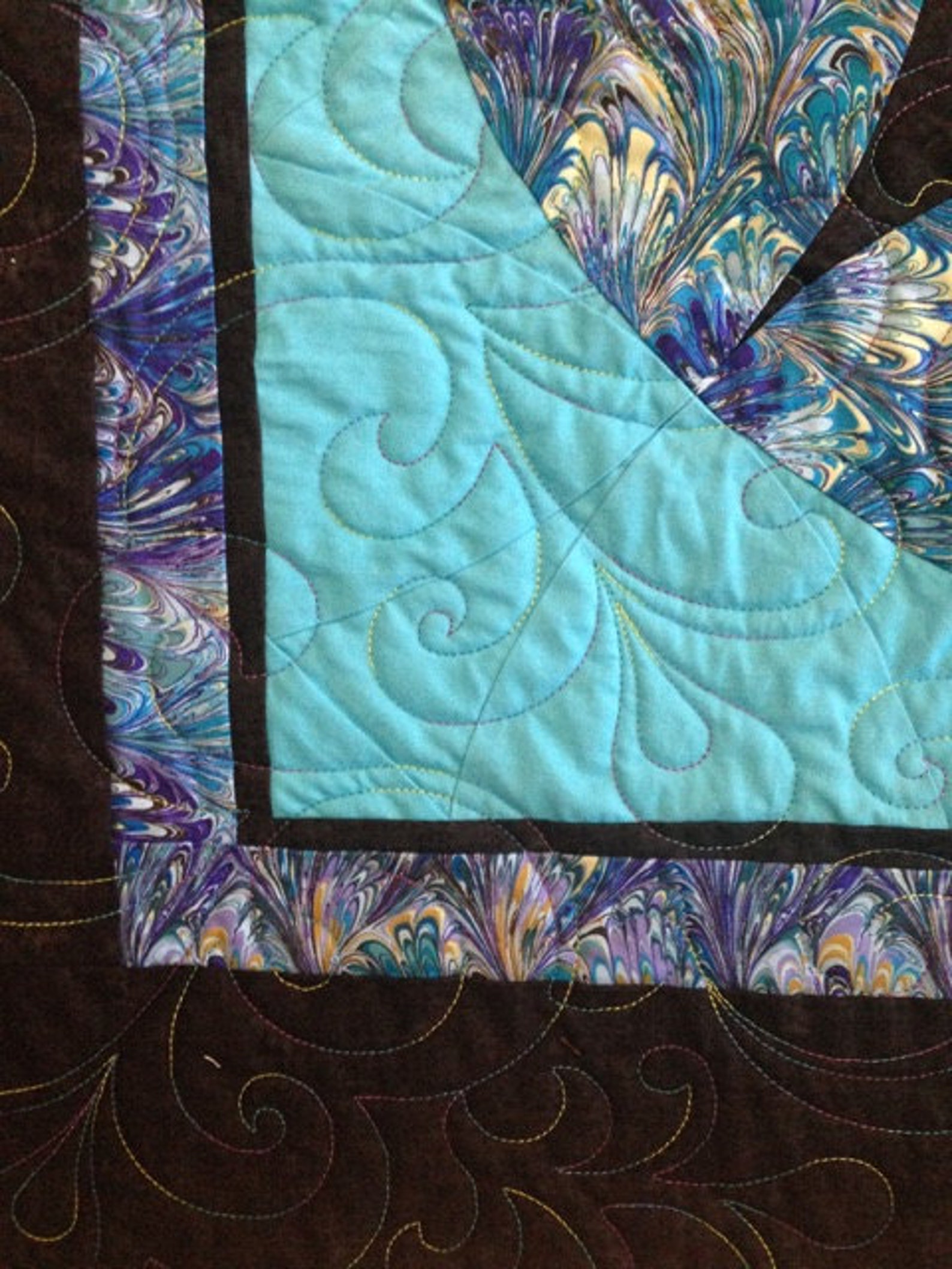 Blue Peacock Quilt Etsy