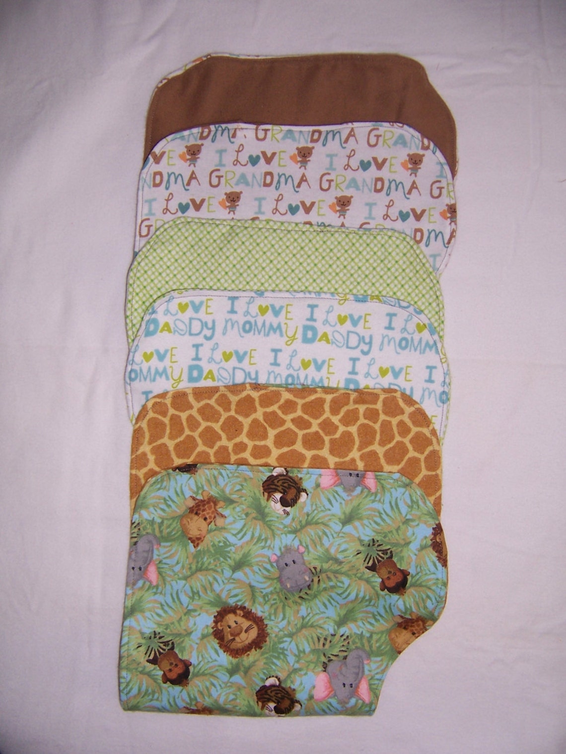 Flannel Baby Burp Cloths Sold in Set of 3 Etsy