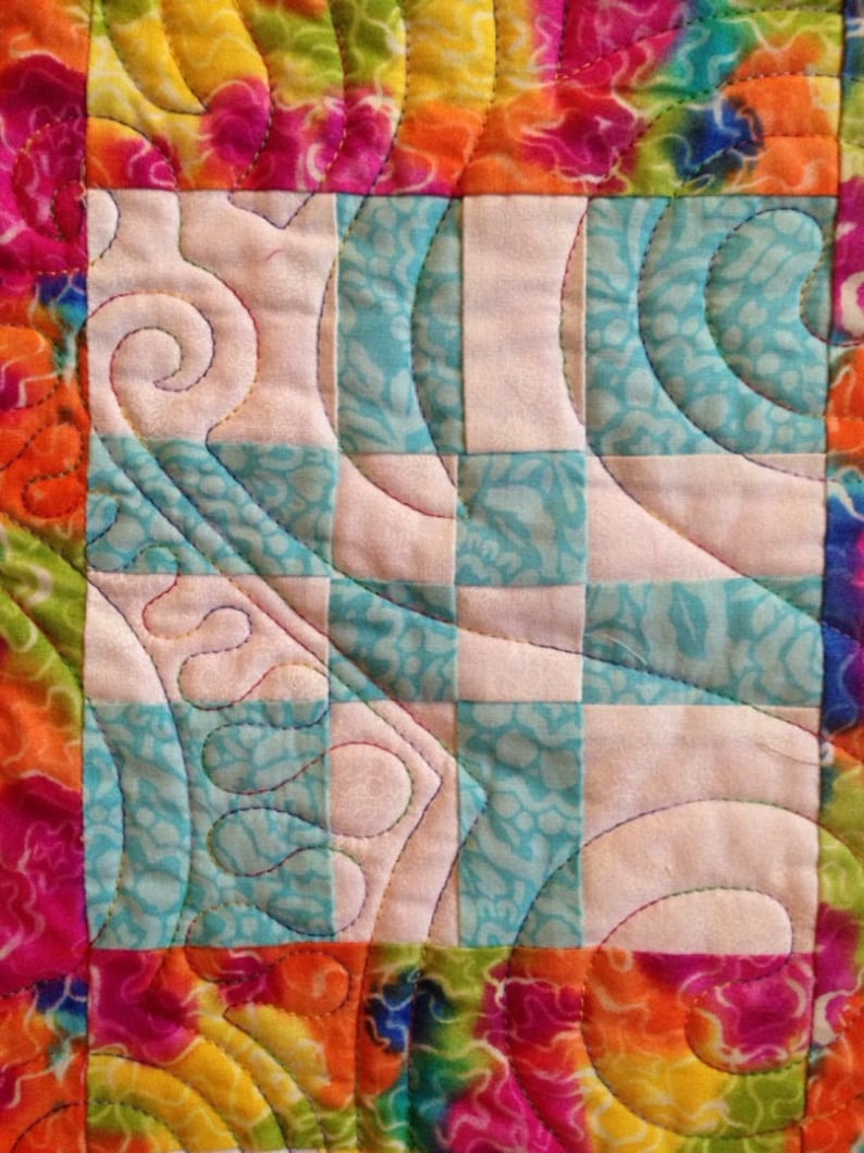 Bright Multicolored Baby or Infant Quilt Etsy