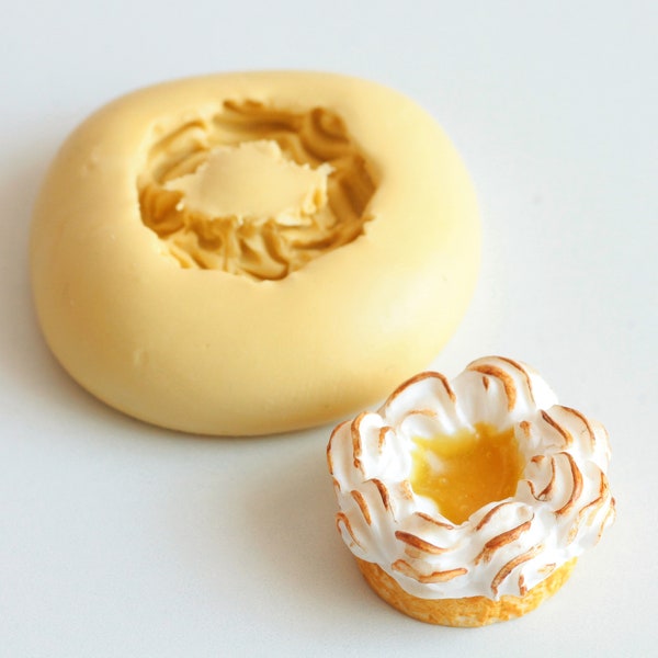 Chantilly Meringue whipped cream silicone mold 18mm. For fimo, resin, airclay, miniature