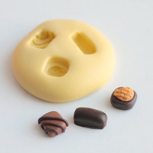 Silicone mold Miniature chocolates Series 1 Valentine&#39;s Day, Christmas, Easter Fimo, resin, airclay