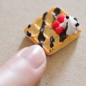 Waffle silicone mold for fimo, resin, airclay, miniature creation image 2