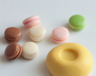 Moule silicone Macaron miniature 7mm. Pour création fimo, résine, airclay