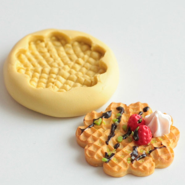 Wafel siliconen mal rond hart van Luik voor Fimo, hars, airclay, miniatuur