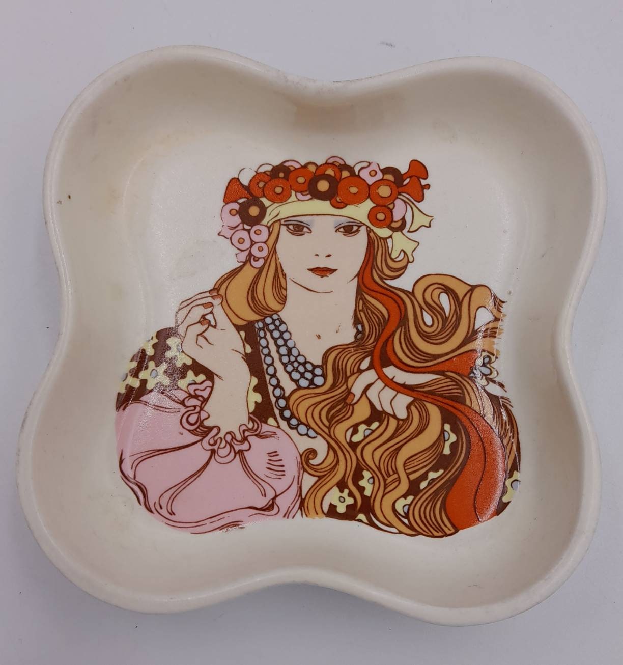 Petite Coupelle Vintage Inspiration Art Déco. Fleurie Poole England