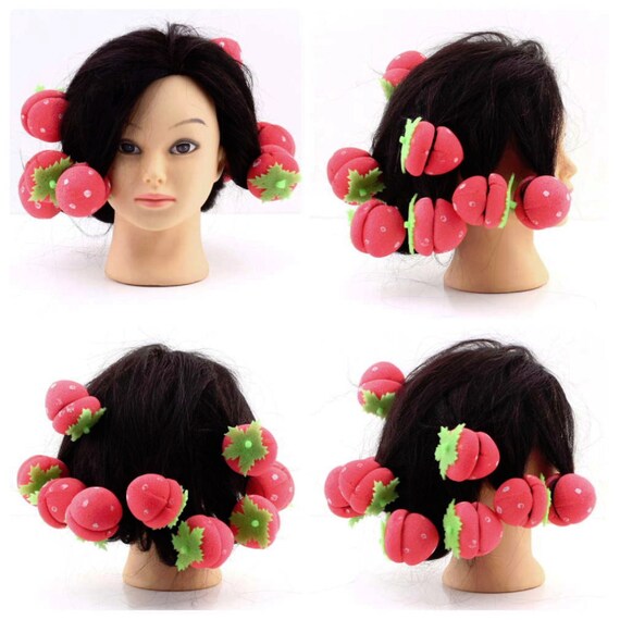 24 Pcs Strawberry Balls Hair Care Soft Sponge Rollers Curlers Etsy