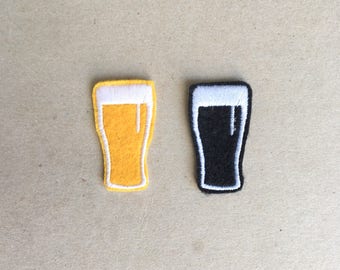 Pint Glass Sew On Embroidered Patch