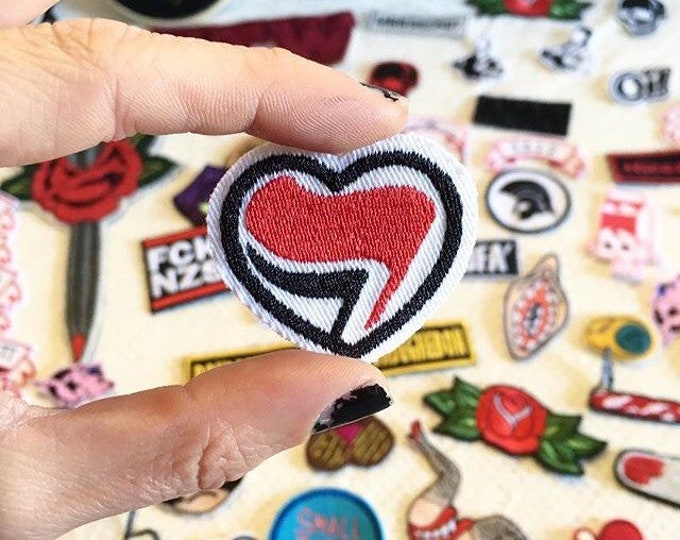 Featured listing image: Antifa Heart Sew On Patch