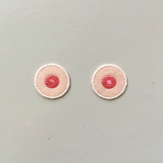 Nipples Embroidered Sew On Patches Etsy
