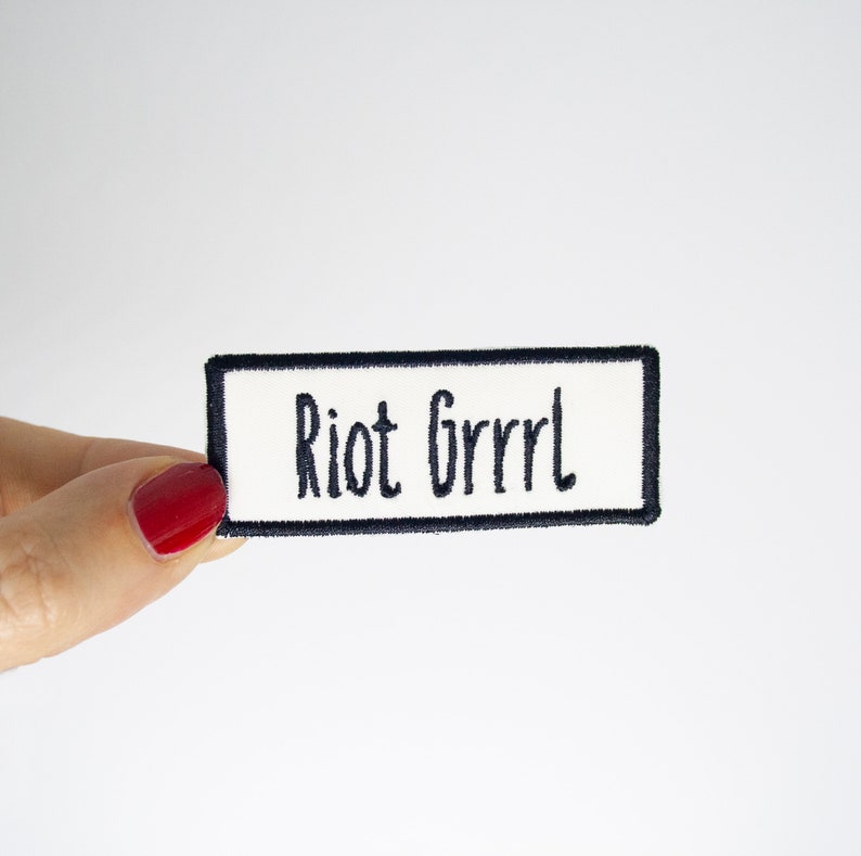 Riot Grrrl Sew on Embroidered Patch image 1