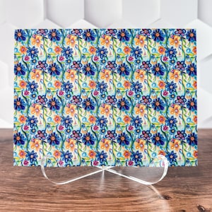 Flower UV Printed Acrylic Sheet | Patterned Acrylic for Laser Cutting, Jewelry Making, DIY Crafts | 1/8" Thick | Clear, Glitter, Holographic