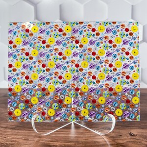 Space UV Printed Acrylic Sheets | Patterned Acrylic for Laser Cutting, Jewelry Making, DIY Crafts | 1/8&quot; Thick | Clear, Glitter, Holographic