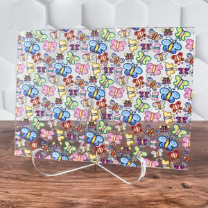 Butterfly UV Printed Acrylic Sheets | Patterned Acrylic for Laser Cutting, Jewelry Making, DIY Crafts | 1/8&quot; Thick | Glitter, Holographic