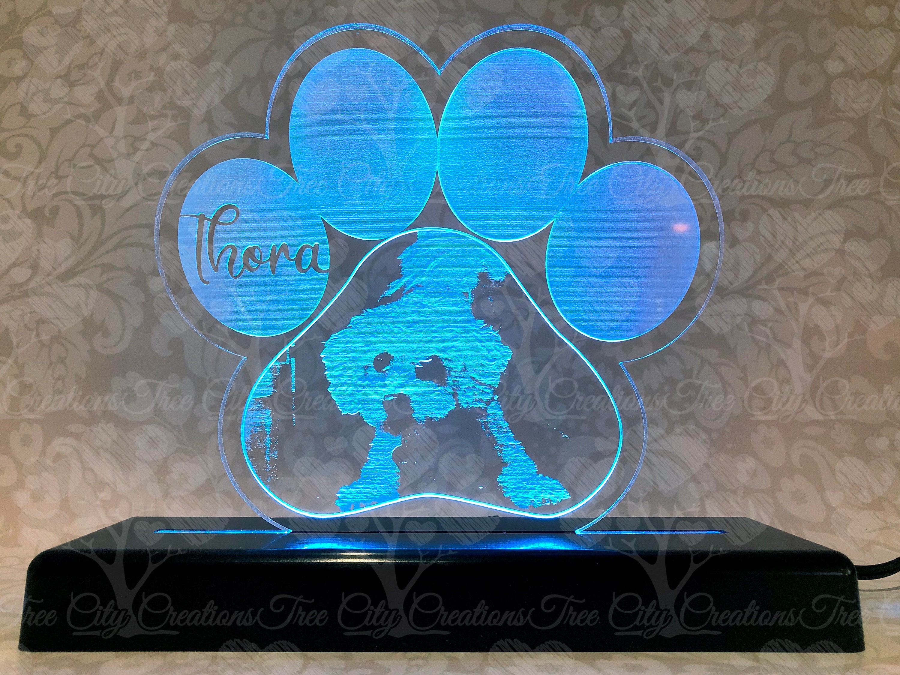 Paw cheap print lamp