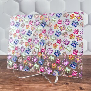 Paw Print UV Printed Acrylic Sheets | Patterned Acrylic for Laser Cutting, Jewelry Making, DIY Crafts | 1/8&quot; Thick | Glitter, Holographic