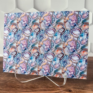 Geode UV Printed Acrylic Sheets | Patterned Acrylic for Laser Cutting, Jewelry Making, DIY Crafts | 1/8&quot; Thick | Clear, Glitter, Holographic