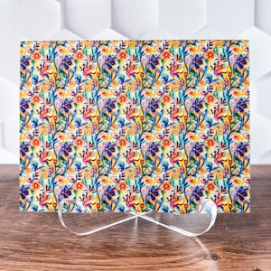 Flower UV Printed Acrylic Sheet | Patterned Acrylic for Laser Cutting, Jewelry Making, DIY Crafts | 1/8" Thick | Clear, Glitter, Holographic
