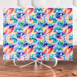 Rainbow UV Printed Acrylic Sheet | Patterned Acrylic for Laser Cutting, Jewelry Making, DIY Craft | 1/8" Thick | Clear, Glitter, Holographic