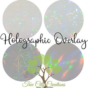 10 Sheets of Transparent Holographic Overlay | Holographic Sticker Overlay | Self Adhesive Holographic Overlay | Cold Lamination