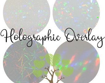 10 Sheets of Transparent Holographic Overlay | Holographic Sticker Overlay | Self Adhesive Holographic Overlay | Cold Lamination
