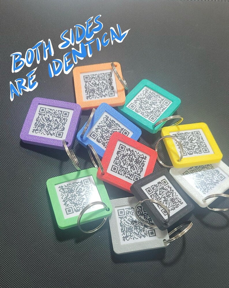 Custom Interchangeable Smart QR Code Keychains With Optional Built-in ...