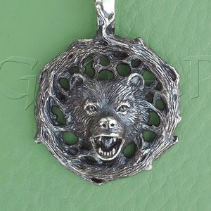Silver 925 Bear Pendant: Embrace the Wild Spirit of the North! Bear Totem - Silver Pendant for Strength and Fearlessness. Bear Gift Idea.
