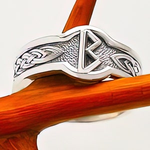 Berkana Rune.Berkano Rune.Runic Ring.Ring Viking.Rune Ring.Rune Jewelry.Asatru.Runic Alphabet.Runes.Elder Futhark Runes.Viking Rune.Viking