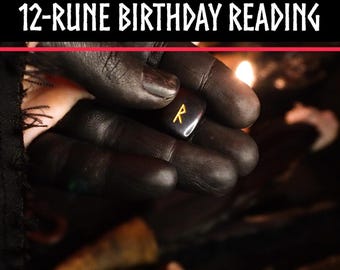 12-Rune Birthday Reading • Elder Futhark Divination • Personalized Rune Forecast • Video + PDF