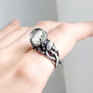Tauchen Sie ein in Stil mit unserem exklusiven Silber 925 Seepferd Ring Perfekt für Ozean Liebhaber Bild 4