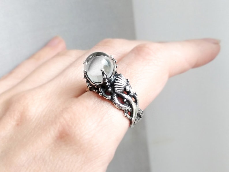Tauchen Sie ein in Stil mit unserem exklusiven Silber 925 Seepferd Ring Perfekt für Ozean Liebhaber Bild 4