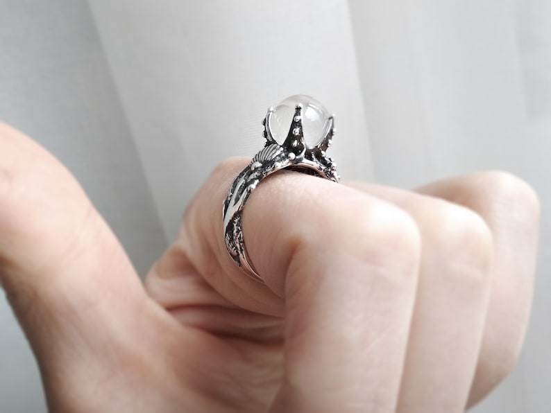 Tauchen Sie ein in Stil mit unserem exklusiven Silber 925 Seepferd Ring Perfekt für Ozean Liebhaber Bild 5