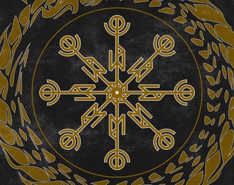 Personalized Runic Talisman - Digital Art for Serenity & Peace. Elder Futhark Bindrune - Custom Tattoo for Balance and Harmony