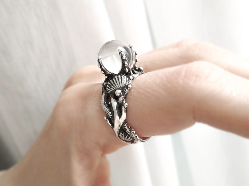 Take the Plunge into Style with Our Exclusive Silver 925 Seahorse Ring Perfect for Ocean Lovers image 3