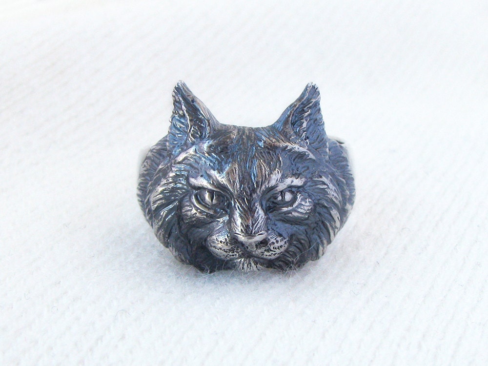 Lynx Head.Lynx Ring.Cat Ring.Bobcat Ring.Animal Totem.Animal | Etsy
