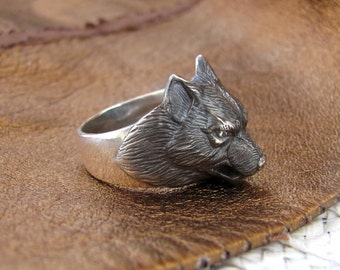 Wolf Ring.Silver Wolf Ring.Fenrir Ring.Animal Ring.Wolf totem.Wolf jewelry.Silver Wolf Jewelry.Viking Wolf.Silver Animal Ring.Animal jewelry