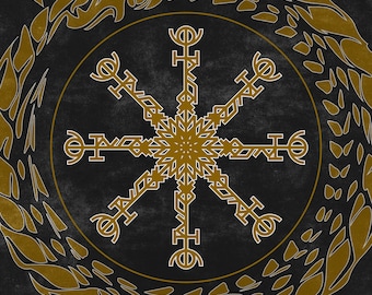 Custom Norse Bindrune Tattoo Design - Personalized Viking Rune Art for Strength & Victory. Elder Futhark Bindrune Art. Norse Magic Bindrune
