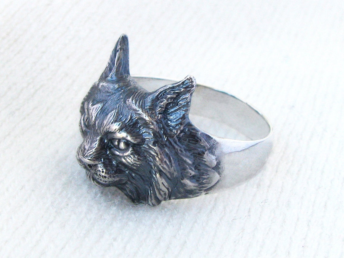 Lynx Head.lynx Ring.cat Ring.bobcat Ring.animal Totem.animal | Etsy