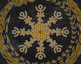 Elder Futhark Bindrune - Digital Design for Intuition & Insight. Personalized Runic Talisman - Custom Tattoo for Inner Clarity.