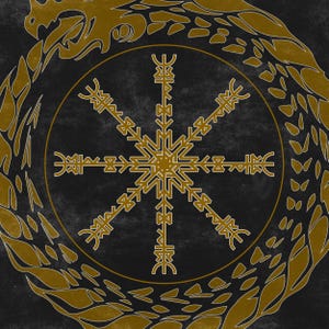 Personalized runic talisman - digital Bindrune for Luck, designed to spark serendipity. Custom for any name with Norse artistry! Order now!