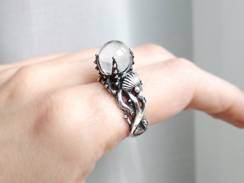 Take the Plunge into Style with Our Exclusive Silver 925 Seahorse Ring Perfect for Ocean Lovers image 1