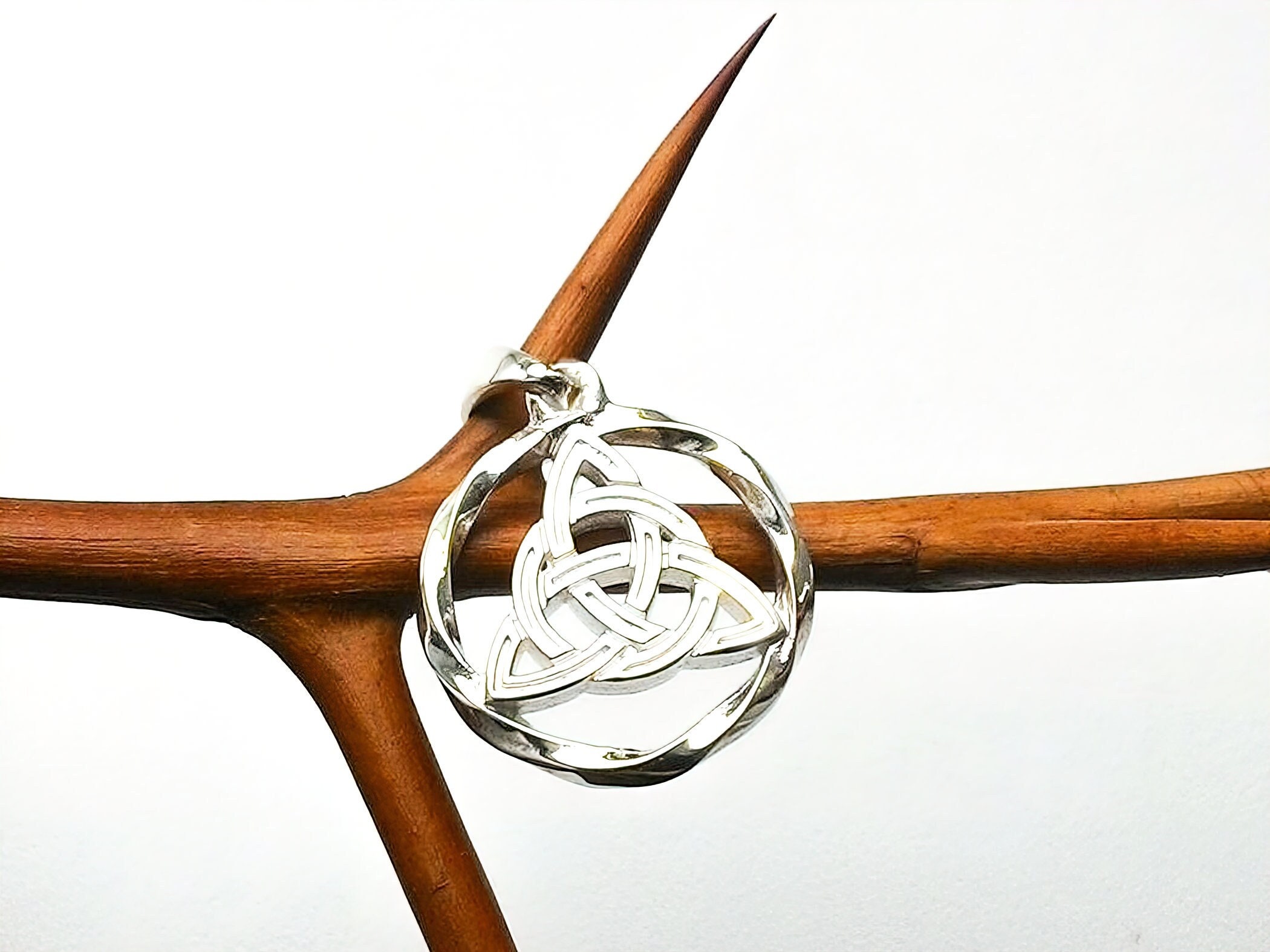 Trinity Triune Intricate Silver 925 Trinity Pendant - Symbol of Triune Harmony ...