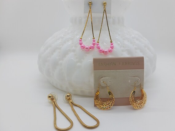 90 s Vibe Made in Korea Earrings Gold Tone 90 s Fashion Jewelry